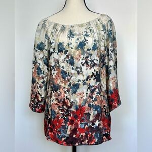 LOVESTITCH Floral Summer Blouse Size Medium‎